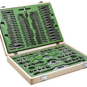 Satz mit 110 Stück Chromstahl-Gewindebohrern und Schneideisen FASANO FGA 70/S110