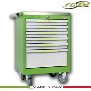 Werkzeugkoffer mit 6 Schubladen und Stahlaufsatz FASANO FG 102V/6G