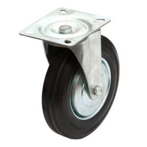 Schwarzes Gummi - Schwenkrad 200RNS2G